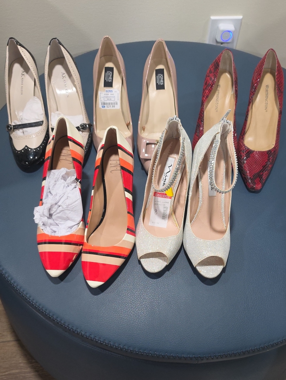 Mixed Women’s Dress Heels - Multi & Pink Accents
